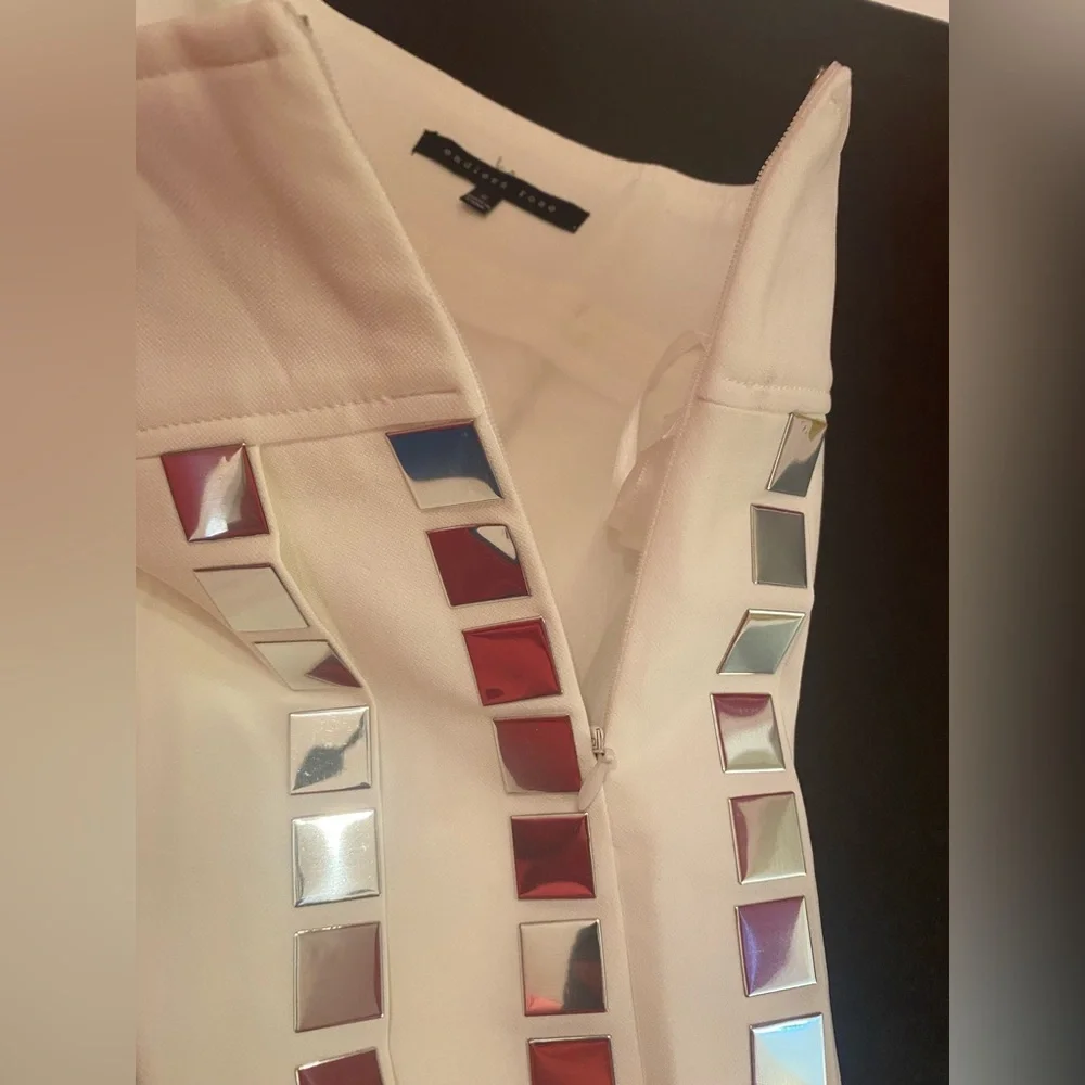 Endless Rose Woman’s Mirrored‎ White Glam Skirt Size Small NWOT